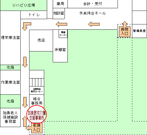 医療福祉相談室案内図画像
